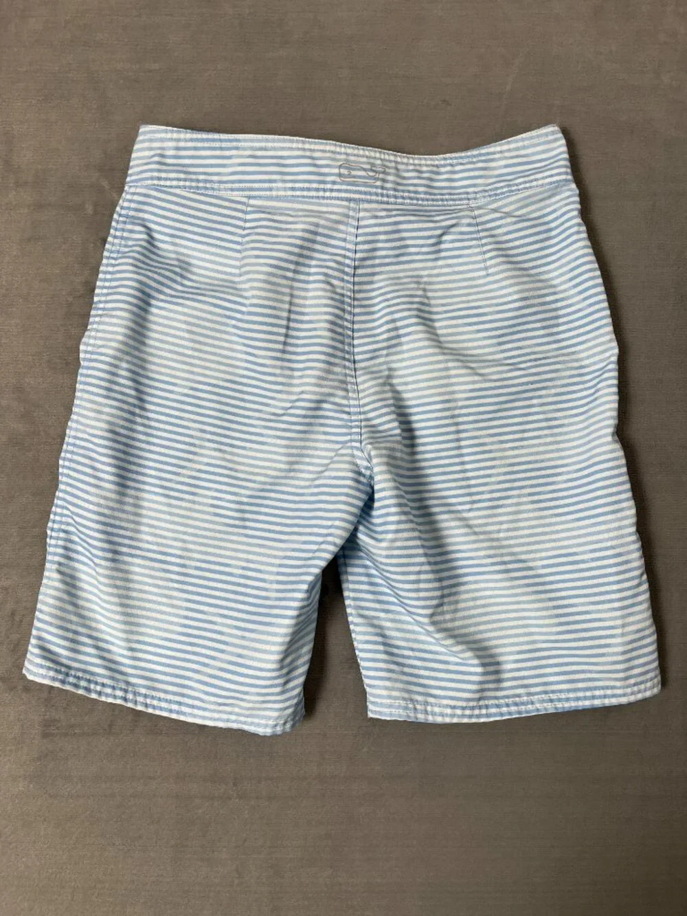 Vineyard Vines Swim Short Boys 12-14 Medium Stripped Whit Blue